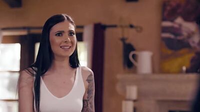 Slutty teen stepdaughter Marley Brinx fucked by big dick dominant stepdad