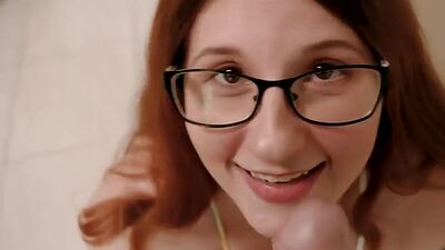 Redhead eager MILF with big ass pussyfucked in closeup POV