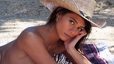 Sexy big ass teen model shows stunning body while posing for the Playboy