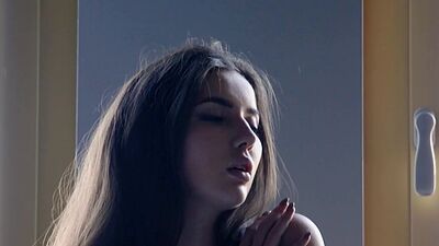 Perfect tits teen model Marina Nelson shows sexy body during hot posing