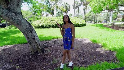 Pretty Asian teenie gets her pussy pummeled by a stud