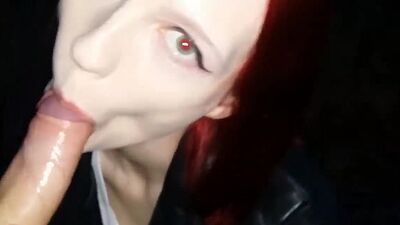 First Time Public Sloppy Blowjob Deepthroat Swallows Cum