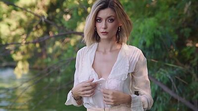 Hot big tits MILF Anna Lisa exposed perfect body after passion striptease