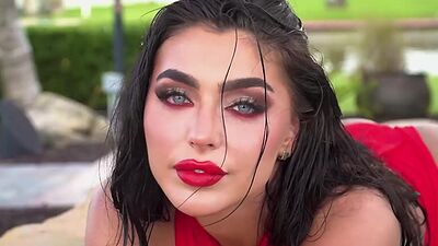 Stunning small tits teen model Emjay Rinaudo posed outdoor by the pool