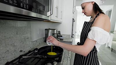 Stepssiter climbs into bed shows stepbrother her pussy