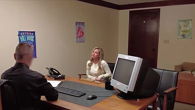 Married woman milks principals big dick