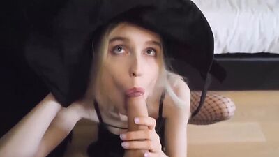 Sexy Witch Fucked and Creampied on Halloween