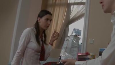 Hot college slut fucking until strong orgasm