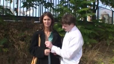 Public nude porn with real cutie