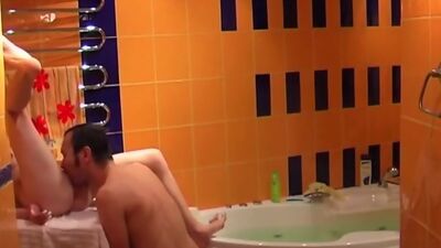 Girlfriend sucking in the night club