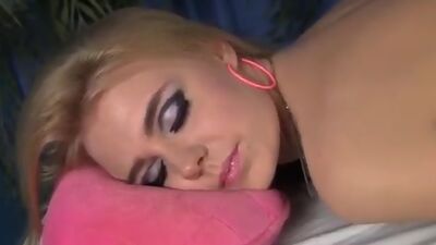 Titted blonde cum on face