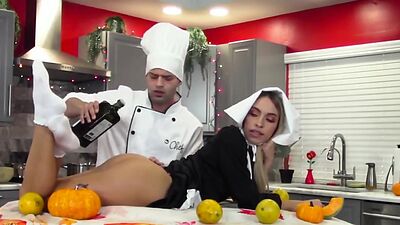 Assistant ass fucked by lucky chef