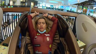 Huge boobs amateur Thai MILF girlfriend hot sex after a visit to the mall