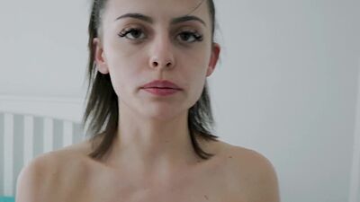 Stepsister sucking her stepbrothers cock one more time