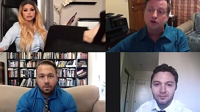 Busty solo MILF toys pussy on webcam for her viewers