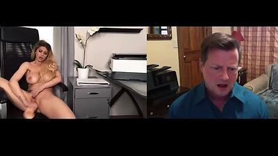 Busty solo MILF toys pussy on webcam for her viewers