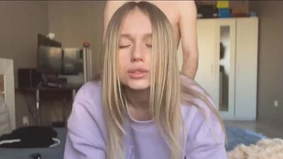 Cutie Shows her Body and Helps her Boyfriend Cum after Passionate Sex