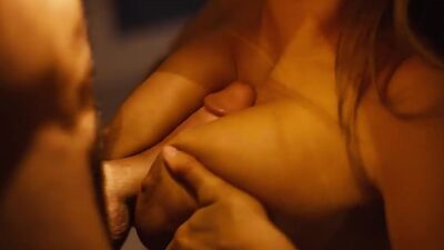 Busty erotic babe fucks BFs cock with boobs before fucked