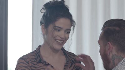 Hot latina MILF Victoria Voxxx dressing up as his wife just like he wanted