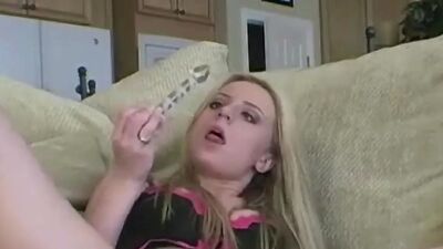 Denice Masturbate pussy with Dildo closeup