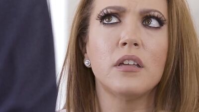 Hairy MILF enjoys fucking in wet pussy by big white dick