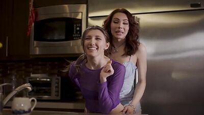 Cuckolded guy watches fiancee get fucked by big tits shemale