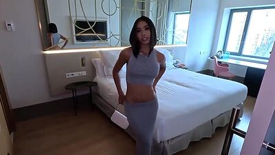 HOTEL WORKER comes to my Room and I Surprise him with a DELICIOUS FUCK p1