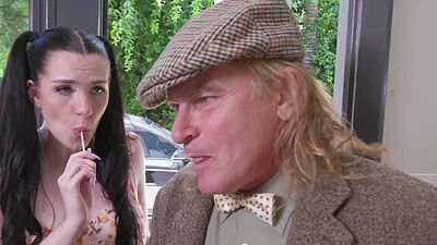Stepgrandpa Evan Stone lusting for stepgranddaughter Em Indica