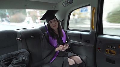 Car slut penetrated in POV by big white dick driver