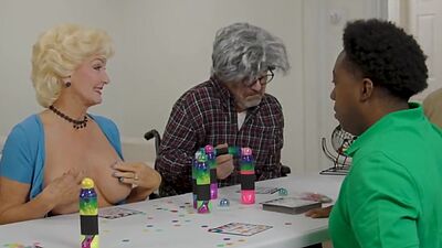 IR bigboobs mature gets fucked by Black deepthroated stud