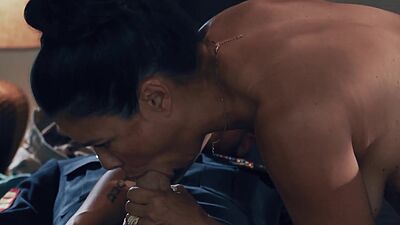 Stepson fucks desperate MILF stepmom after he dressed stepdads uniform