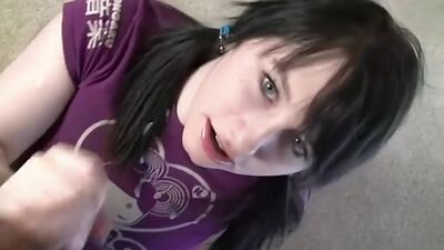 Melody Handjob closeup playing balls