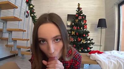 Christmas Creampie for Stepsister with Big Ass