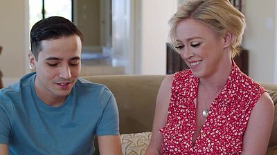 Huge tits mature stepmom Dee Williams comforted her worried stepson