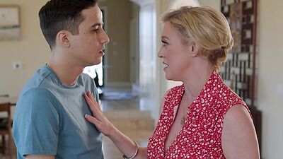 Huge tits mature stepmom Dee Williams comforted her worried stepson