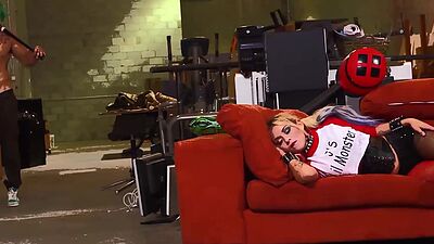 Lascivious teen pussy filled with thug clown big cock