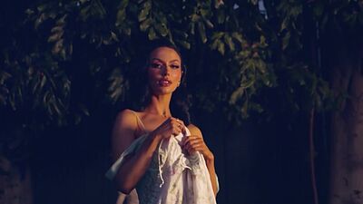 Busty Bryona Ashly posing in sexy lingerie and showed perfect natural body