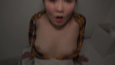 Public Asian slut fucked by big cock in wet pussy hole