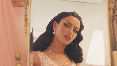 All natural American MILF babe Bryona Ashly solo striptease for Playboy