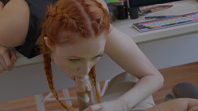 Persistent teen Scarlet Skies seduces coach not to get kicked off the team