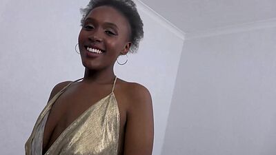 Cute African wannabe model tries out for this fake Music Video audition