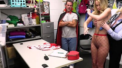 Officer threesome with Khloe and her stepdad