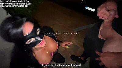 Angela Doll - street bukkake with strangers while I get creampie against a wall