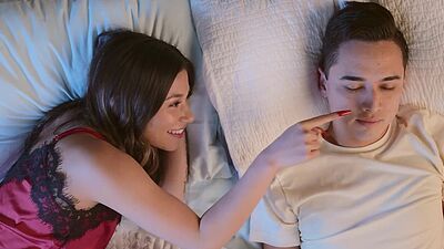 The true meaning of Christmas is giving so sexy teens giving a guy a head
