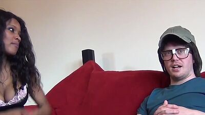 Black British woman deceived into plowing with horny nerd