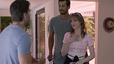 Horny teen suck bf big cock with professor in the other room