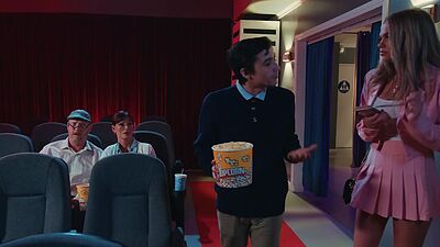 Movie theatre had teen couple fucking disburbing old people trying to watch