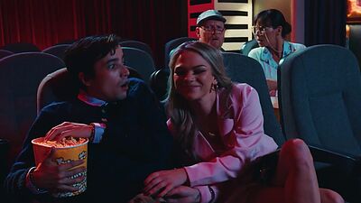 Movie theatre had teen couple fucking disburbing old people trying to watch