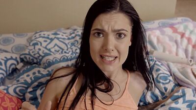 Teen stepsister Marley Brinx exchanged sex toy for my dick and enjoyed it