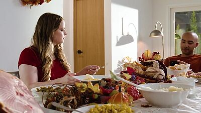 Stepson make it up to his stepmom by giving her a foot massage